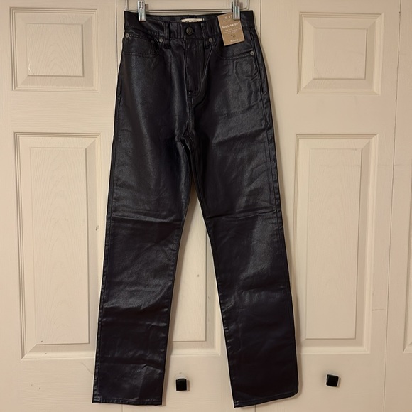 NWT Madewell The '90s Straight Jean inMidnight Blue Foil pants size 25 - Picture 5 of 7